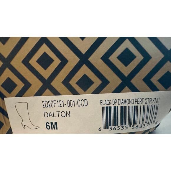 Charles David Dalton Black Diamond Knit Tall Sock Boots, Size 6M, NWT - Picture 5 of 5